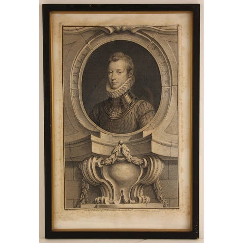 201 - After Isaac Oliver (British, c.1556-1617),  
A bust length portrait of Sir Philip Sydney [Sidney] se... 