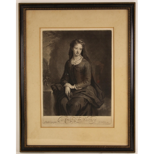 203 - After Sir Godfrey Kneller (German/British, 1646-1723),  
A three quarter length portrait of Frances ... 