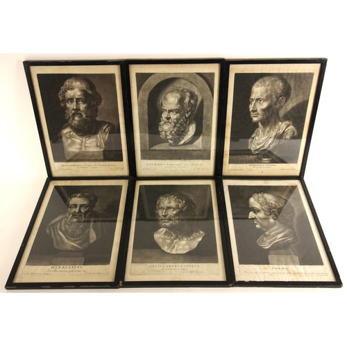 206 - After Peter Paul Rubens (Flemish, 1577-1640),  
Four bust length portraits depicting the philosopher... 