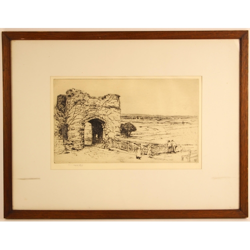 219 - Sir Frank Short (British, 1857-1945),  
'Strand Gate, Winchelsea',  
Etching on paper,  
Signed in p... 