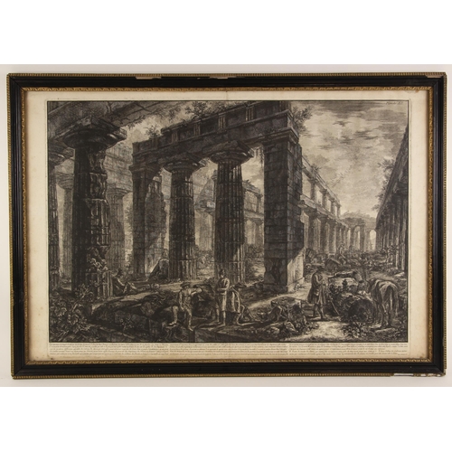 221 - Giovanni Battista Piranesi (Italian, 1720–1778),  
'Vue interieure du temple de Neptune' [View of th... 