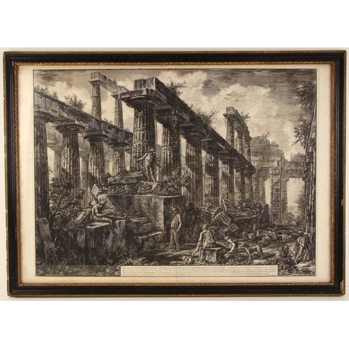 222 - Giovanni Battista Piranesi (Italian, 1720–1778),  
'Vue des restes de la celle du Temple de Neptune'... 