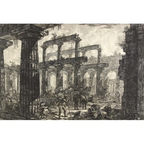 223 - Giovanni Battista Piranesi (Italian, 1720–1778),  
'Vue des restes de la celle du Temple de Neptune'... 