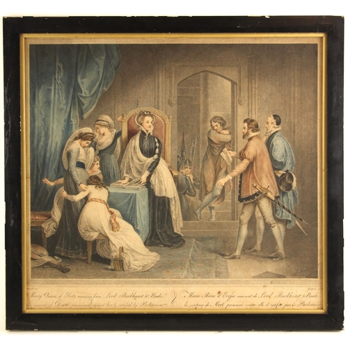 228 - After Thomas Stothard (British, 1755-1834),  
'Mary Queen of Scots, receiving from Lord Buckhurst & ... 