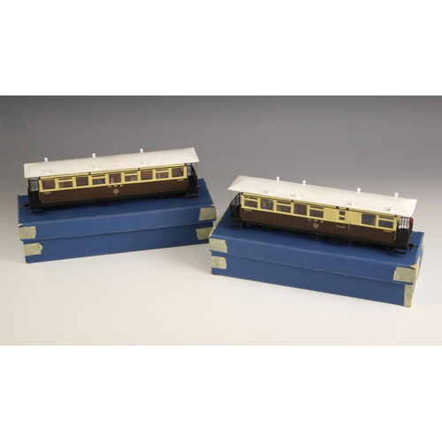 481 - Two Accucraft UK Ltd 1:19 scale Welshpool & Llanfair Light Railway Pickering carriages comprising a ... 