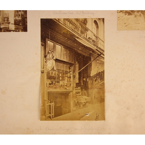 175 - Isaiah West Taber (American, 1830-1912), an albumen print depicting a shopfront in Chinatown, San Fr... 