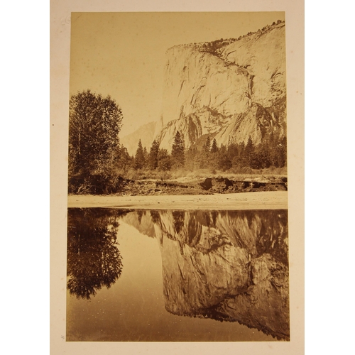 176 - George Fiske (American, 1835-1918), an albumen print of a high waterfall in the Yosemite Valley, tit... 