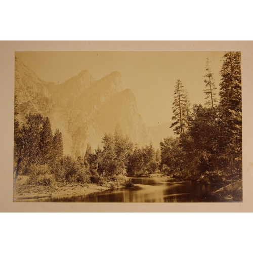 176 - George Fiske (American, 1835-1918), an albumen print of a high waterfall in the Yosemite Valley, tit... 