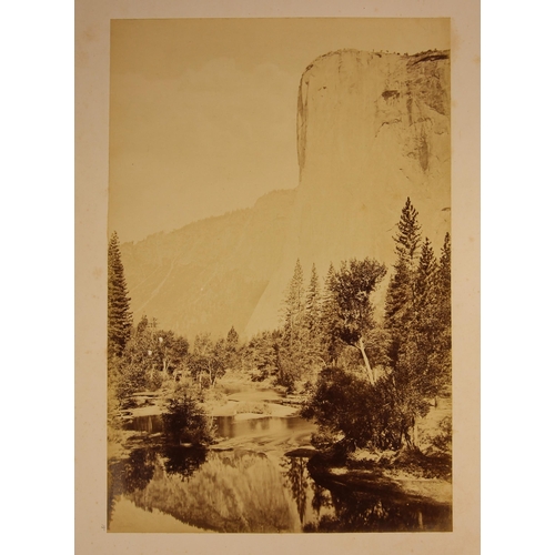 176 - George Fiske (American, 1835-1918), an albumen print of a high waterfall in the Yosemite Valley, tit... 