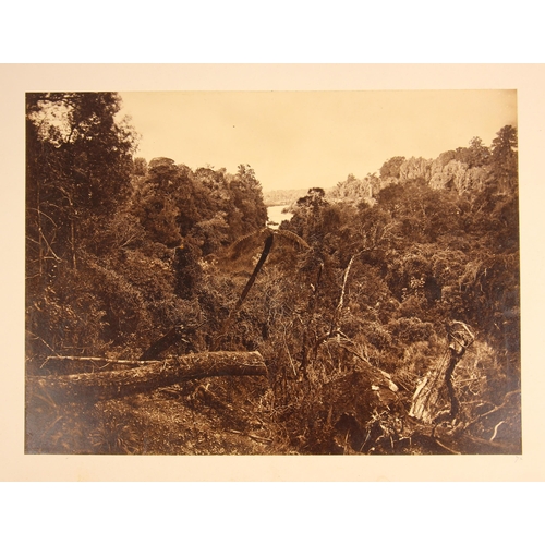 176 - George Fiske (American, 1835-1918), an albumen print of a high waterfall in the Yosemite Valley, tit... 