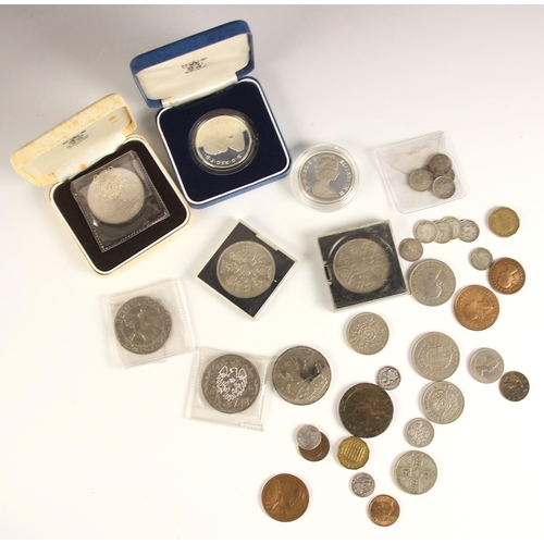 61 - A collection of predominantly British, silver, copper and cupronickel pre-decimal and decimal coinag... 