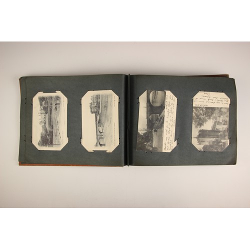 484 - A selection of five Victorian photograph and postcard albums, 19th century and later, comprising: a ... 