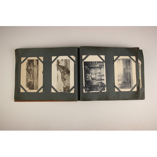 484 - A selection of five Victorian photograph and postcard albums, 19th century and later, comprising: a ... 