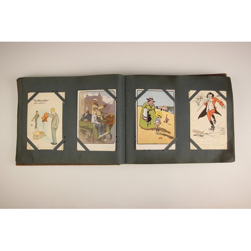 484 - A selection of five Victorian photograph and postcard albums, 19th century and later, comprising: a ... 