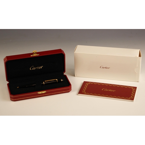 115 - A Cartier 'Diabolo' ballpoint pen, serial number 363354, in original presentation box with instructi... 