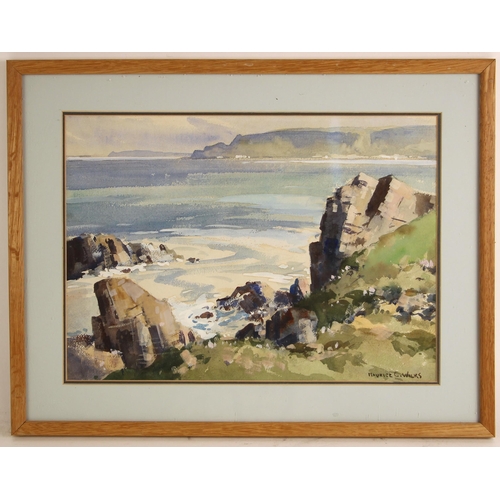 323 - Maurice Canning Wilks (Irish, 1910-1984),  
A rocky coastal landscape,  
Watercolour on paper,  
Sig... 