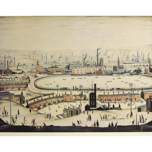 343 - Laurence Stephen Lowry RA RBA (1887-1976),  
'The Pond',  
Limited edition print on paper,  
Signed ... 