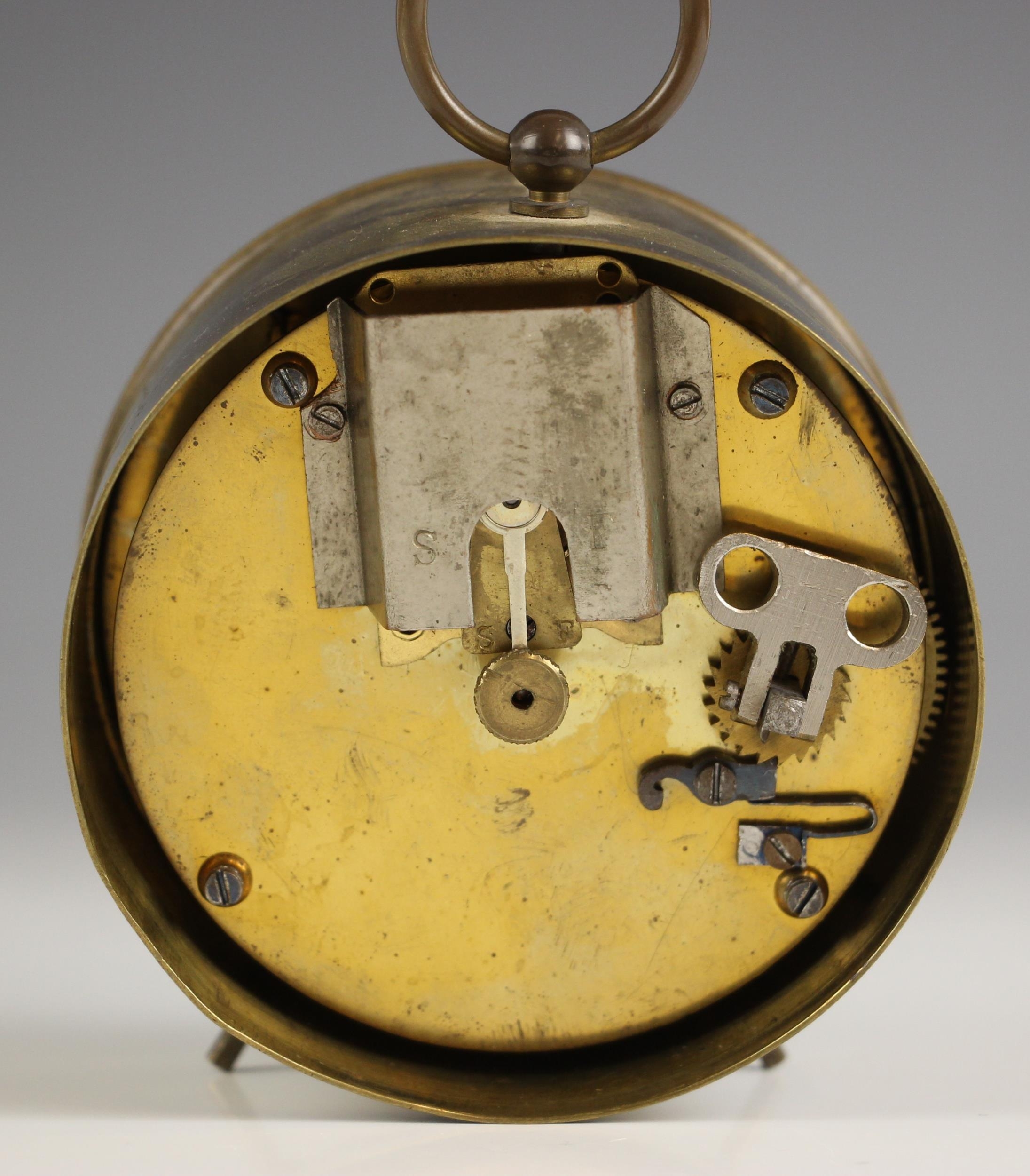 An eight day brass cased GWR railway drum clock, by J.M Skarratt & Co ...