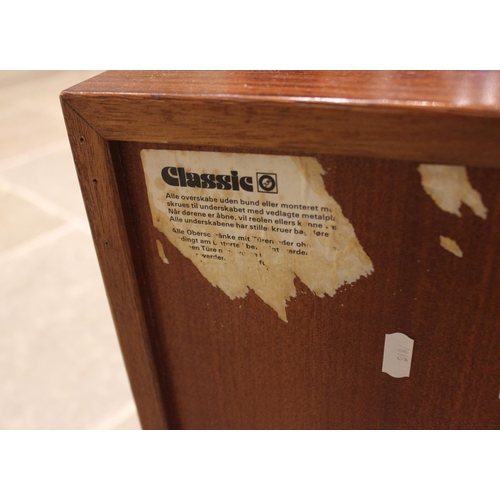 830 - A Classic rosewood veneered sideboard, probably Indian rosewood, mid to late 20th century, formed wi... 