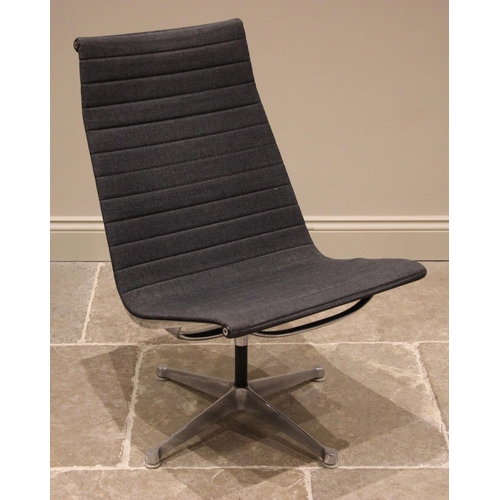 849 - An EA 216 soft pad chair by Charles & Ray Eames for Herman Miller, circa 1960, of typical curved for... 