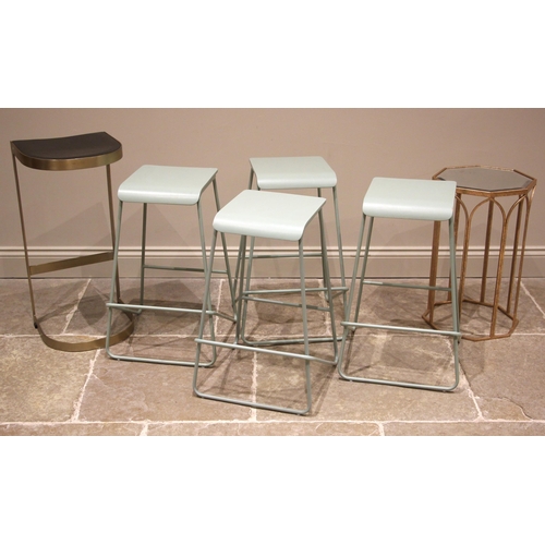 A set of four John Lewis Anyday painted stacking bar stools