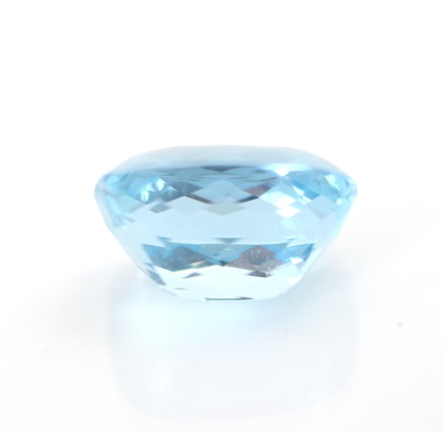 190 - An untested loose aquamarine stone, the cushion cut stone measuring 20.9 L x 15.4 W x 11.7mm D, weig... 