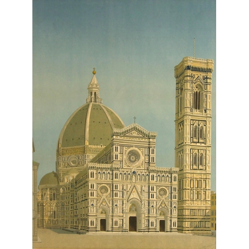 350 - Italian school (19th century),  
The facade of Florence Cathedral, probably after 'Proposal for the ... 