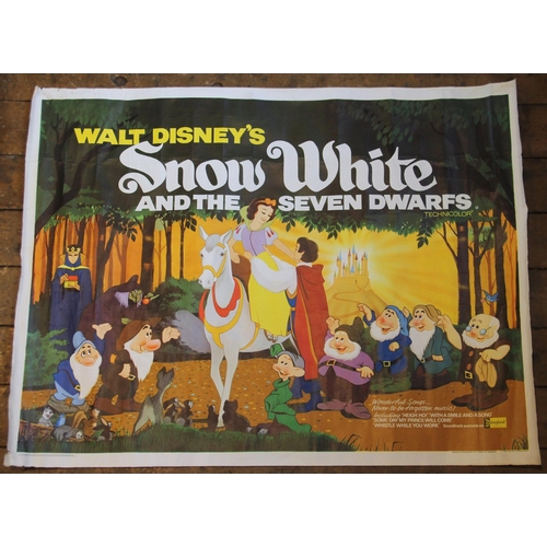 353 - A UK quad cinema poster for Walt Disney's SNOW WHITE AND THE SEVEN DWARFS, issued by National Screen... 