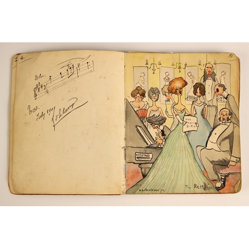 262 - An autograph book compiled by Ida Redfern (inscribed by him and dated 1909 to front free endpaper), ... 