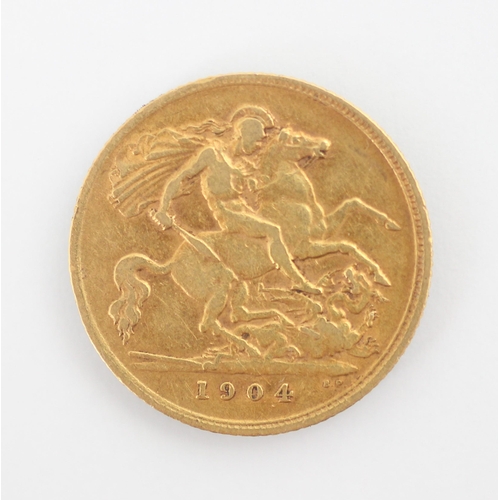 111 - An Edward VII half sovereign, dated 1904, 4gms