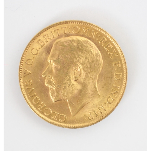 112 - A George V full sovereign, dated 1911, 8gms