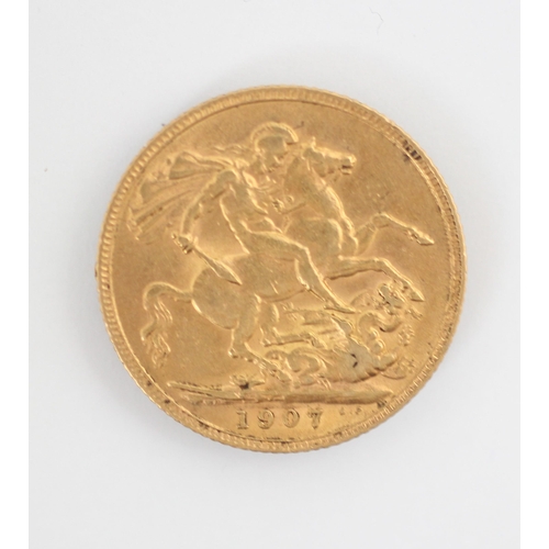 119 - An Edward VII full sovereign, dated 1907, 8gms