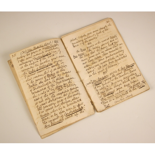 270 - A Victorian manuscript handwritten in black ink, containing notes from various sources regarding the... 