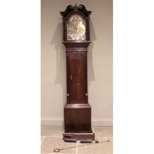 767 - A George III mahogany cased eight day longcase clock, signed Nathaniel Brown, Manchester, the domed ... 