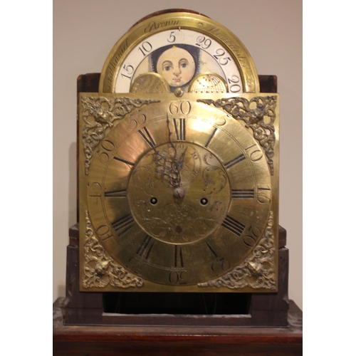 767 - A George III mahogany cased eight day longcase clock, signed Nathaniel Brown, Manchester, the domed ... 