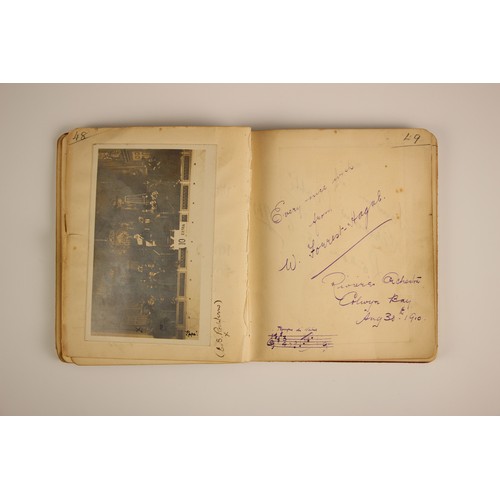 262 - An autograph book compiled by Ida Redfern (inscribed by him and dated 1909 to front free endpaper), ... 