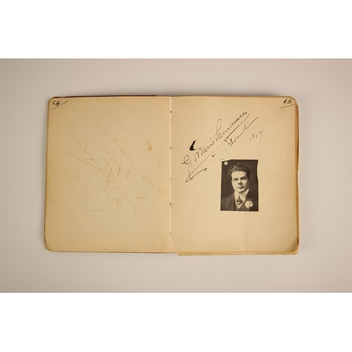 262 - An autograph book compiled by Ida Redfern (inscribed by him and dated 1909 to front free endpaper), ... 