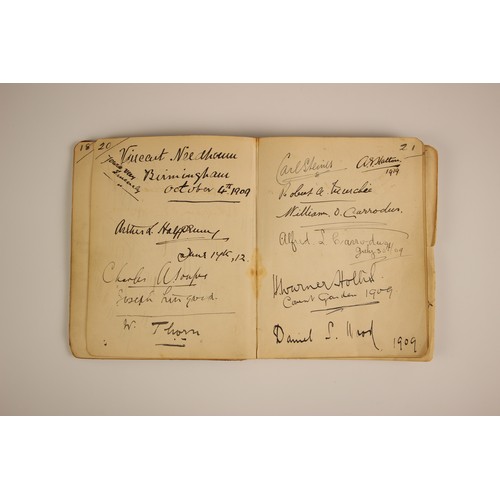 262 - An autograph book compiled by Ida Redfern (inscribed by him and dated 1909 to front free endpaper), ... 