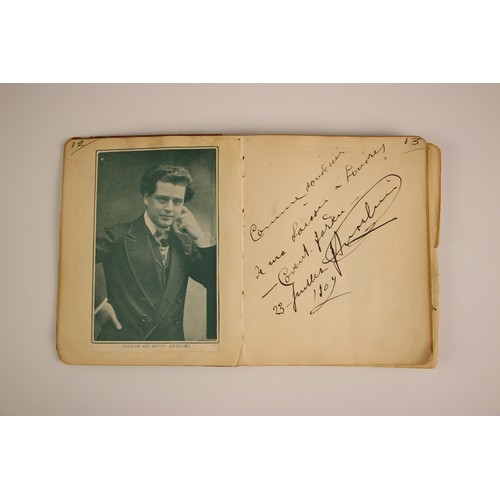 262 - An autograph book compiled by Ida Redfern (inscribed by him and dated 1909 to front free endpaper), ... 