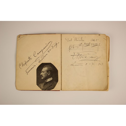 262 - An autograph book compiled by Ida Redfern (inscribed by him and dated 1909 to front free endpaper), ... 