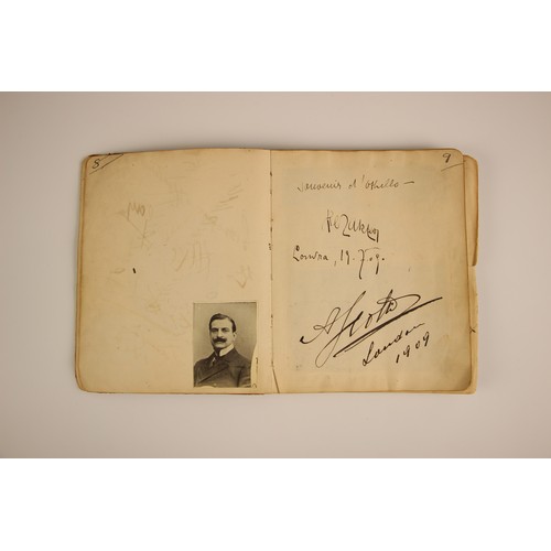 262 - An autograph book compiled by Ida Redfern (inscribed by him and dated 1909 to front free endpaper), ... 