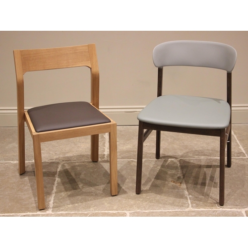 763 - Two 21st century designer chairs, to include a Normann Copenhagen 'Herit' chair, with a curved plast... 