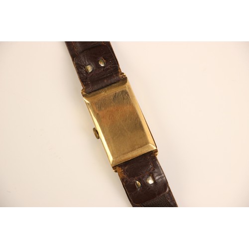 77 - An early 20th century Omega wristwatch, the rectangular dial with Arabic numerals and subsidiary dia... 