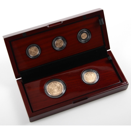 129 - Elizabeth II (1952-2022), Queen Elizabeth II Memorial Sovereign Five Gold Coin Proof Set, no.166/120... 