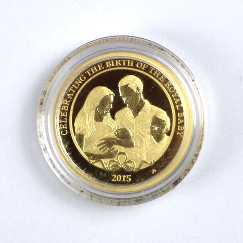 26 - Elizabeth II (1952-2022), Princess Charlotte 1/4 oz gold $25, 2015, proof, The Perth Mint, Portrait ... 