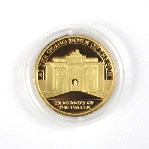 28 - Elizabeth II (1952-2022), In Memory of the Fallen gold coin, 2018, Double Crown, proof, Gibraltar, Q... 