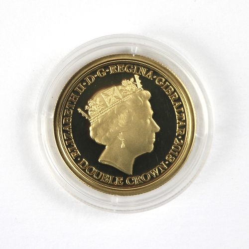 28 - Elizabeth II (1952-2022), In Memory of the Fallen gold coin, 2018, Double Crown, proof, Gibraltar, Q... 