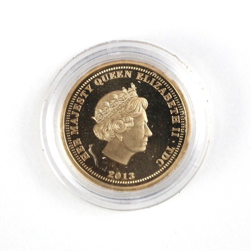 55 - Elizabeth II (1952-2022), Full Sovereign, 2013, Vivat Regina proof, London Mint, struck on the Princ... 