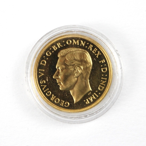 63 - George VI (1936-1952), £2 Double Sovereign, 1937, Coronation Year Proof, London Mint, St George reve... 