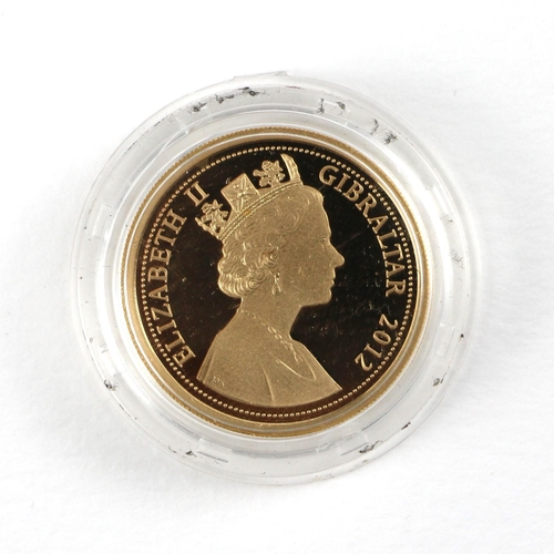 64 - Elizabeth II (1952-2022), £2 Double Sovereign, 2012, Diamond Jubilee Proof, Gibraltar, double portra... 